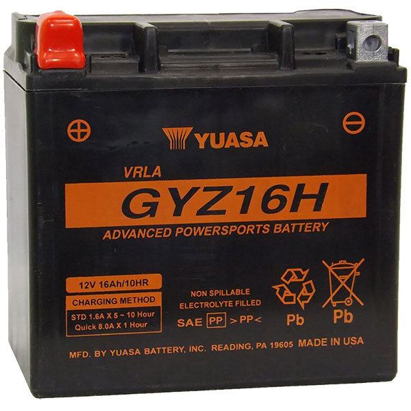 Yuasa Motorcycle Battery GYZ16H 